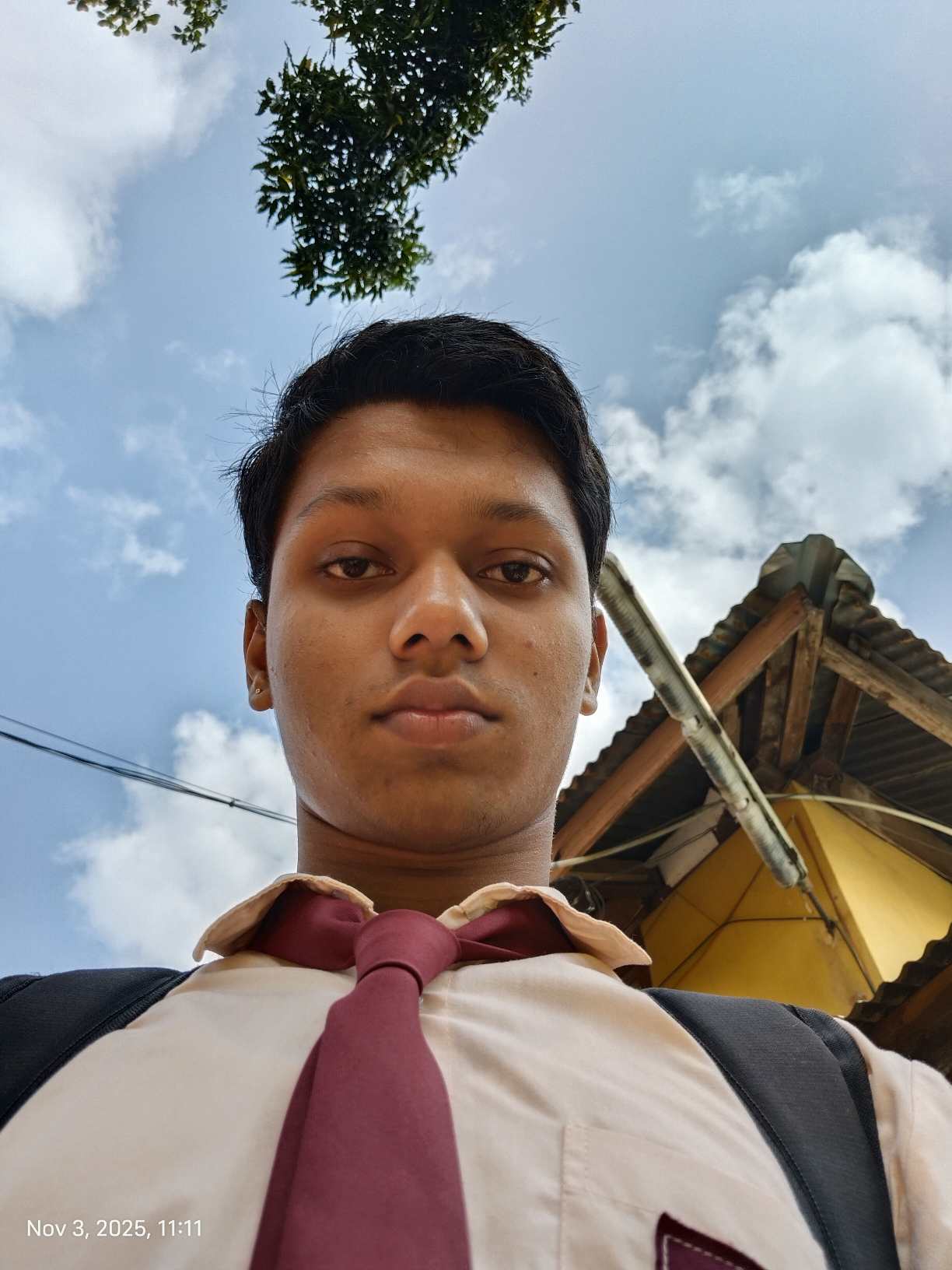 Me wearing formal tie